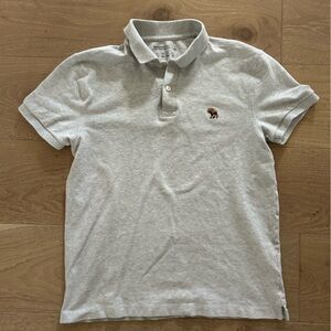 Abercrombie & Fitch Light Gray Mens Polo Size Small